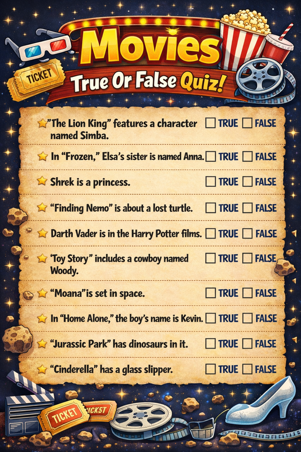 movies true or false questions