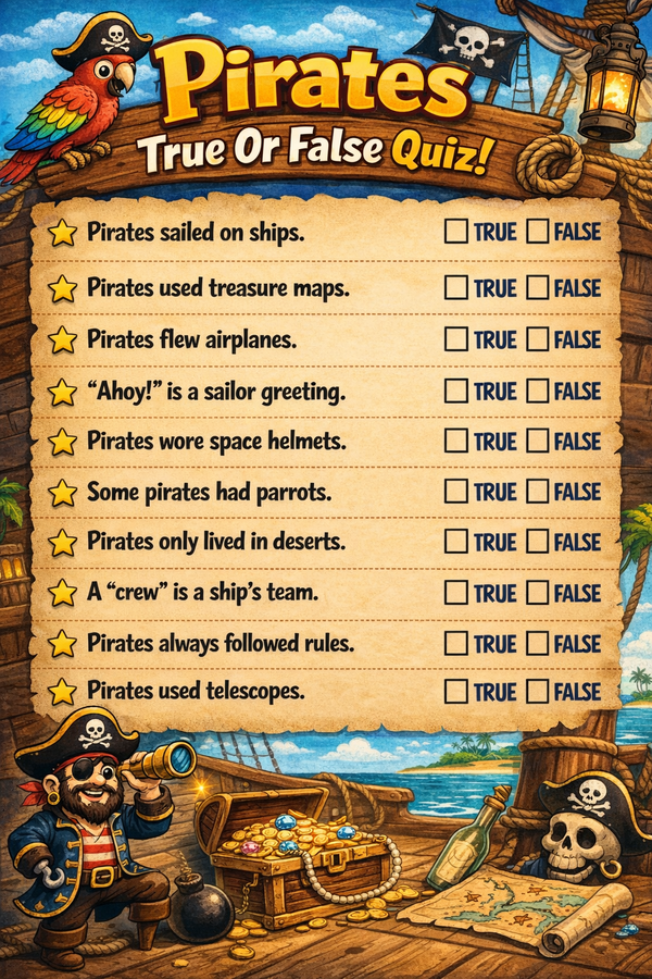 pirates true or false questions