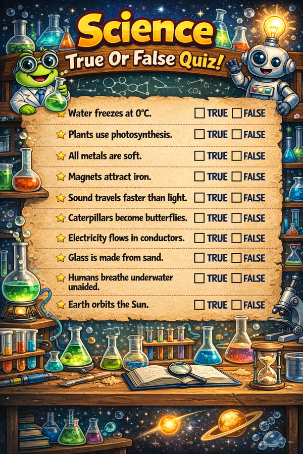 science true or false questions