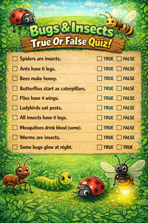 bugs true or false questions