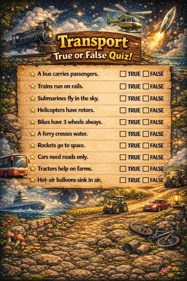 transport true or false questions